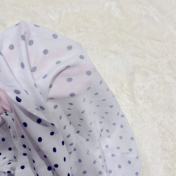 NWT AFRM Polka Dot Long Sleeve Cutout Smocked Mini Dress, Size Small - Picture 12 of 16